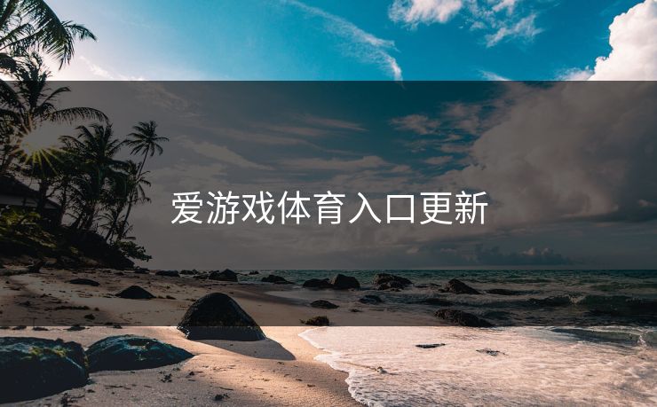 爱游戏体育入口更新